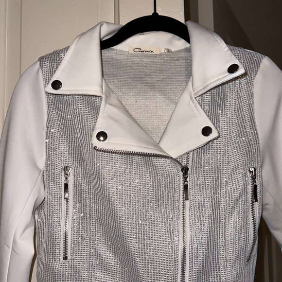 White Bling Moto Jacket - Picture 2 of 7